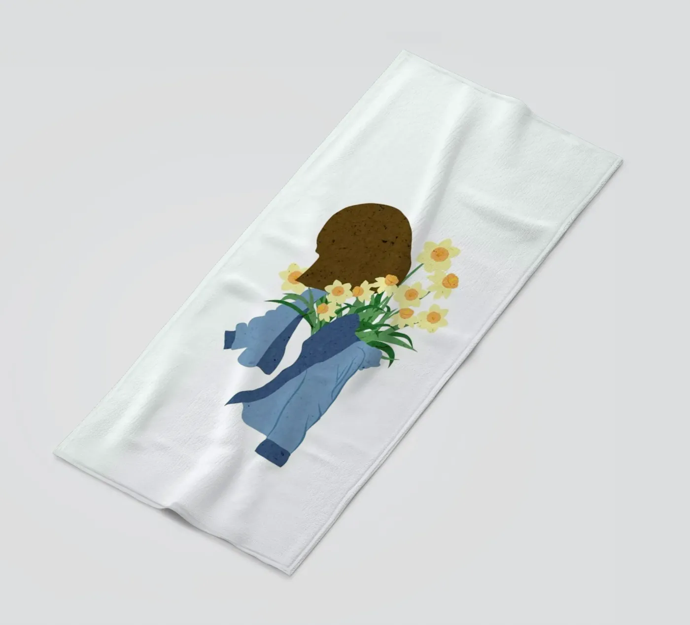 Daffodils beach towel by Duong Tu Tran