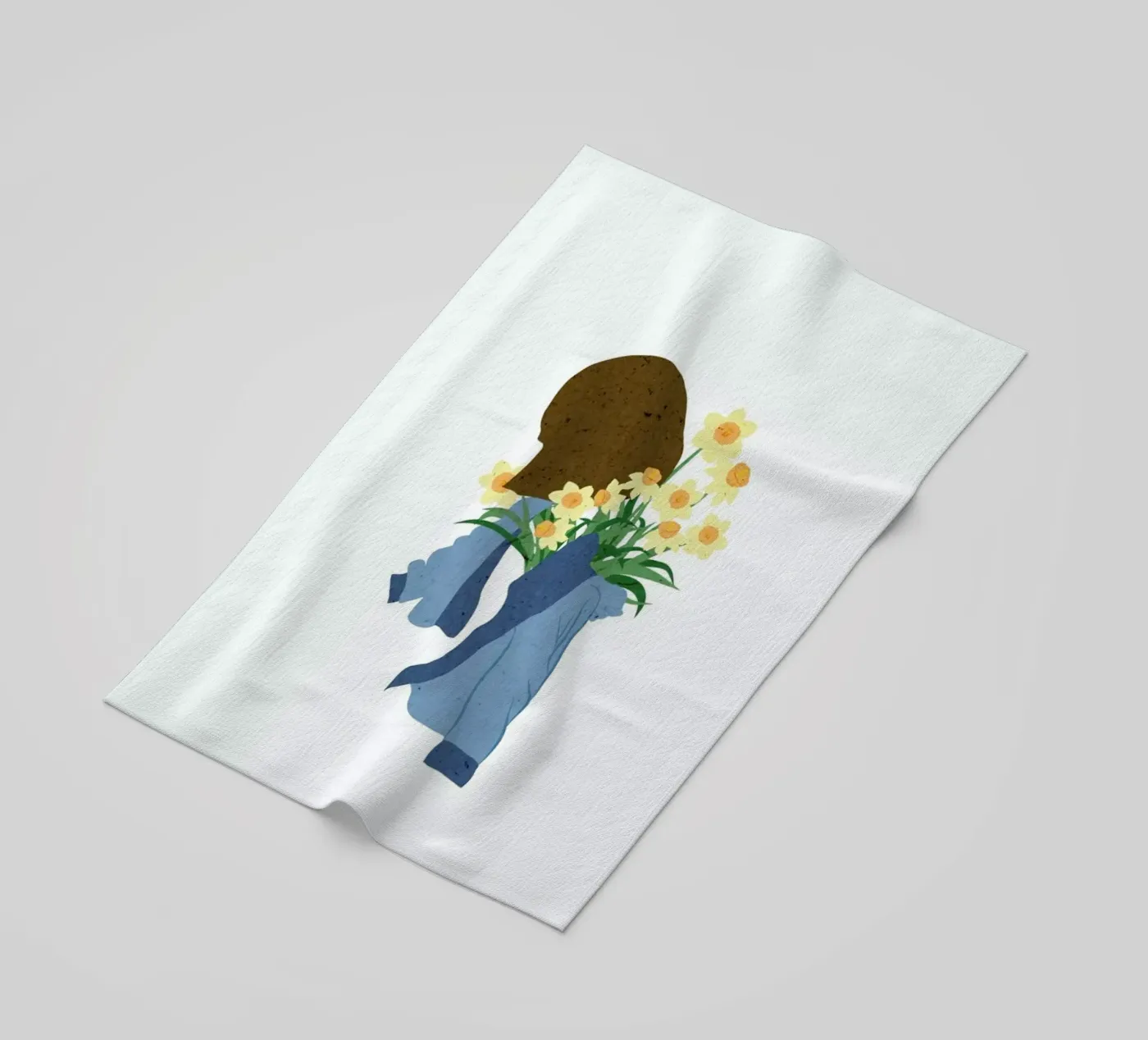 Daffodils beach towel by Duong Tu Tran