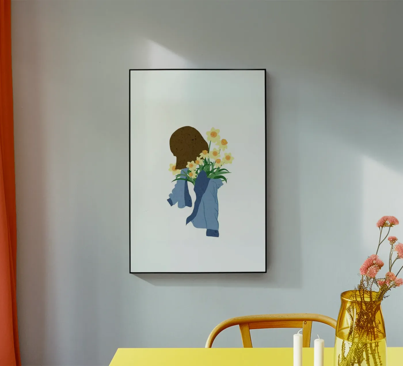 Daffodils acryl van Duong Tu Tran