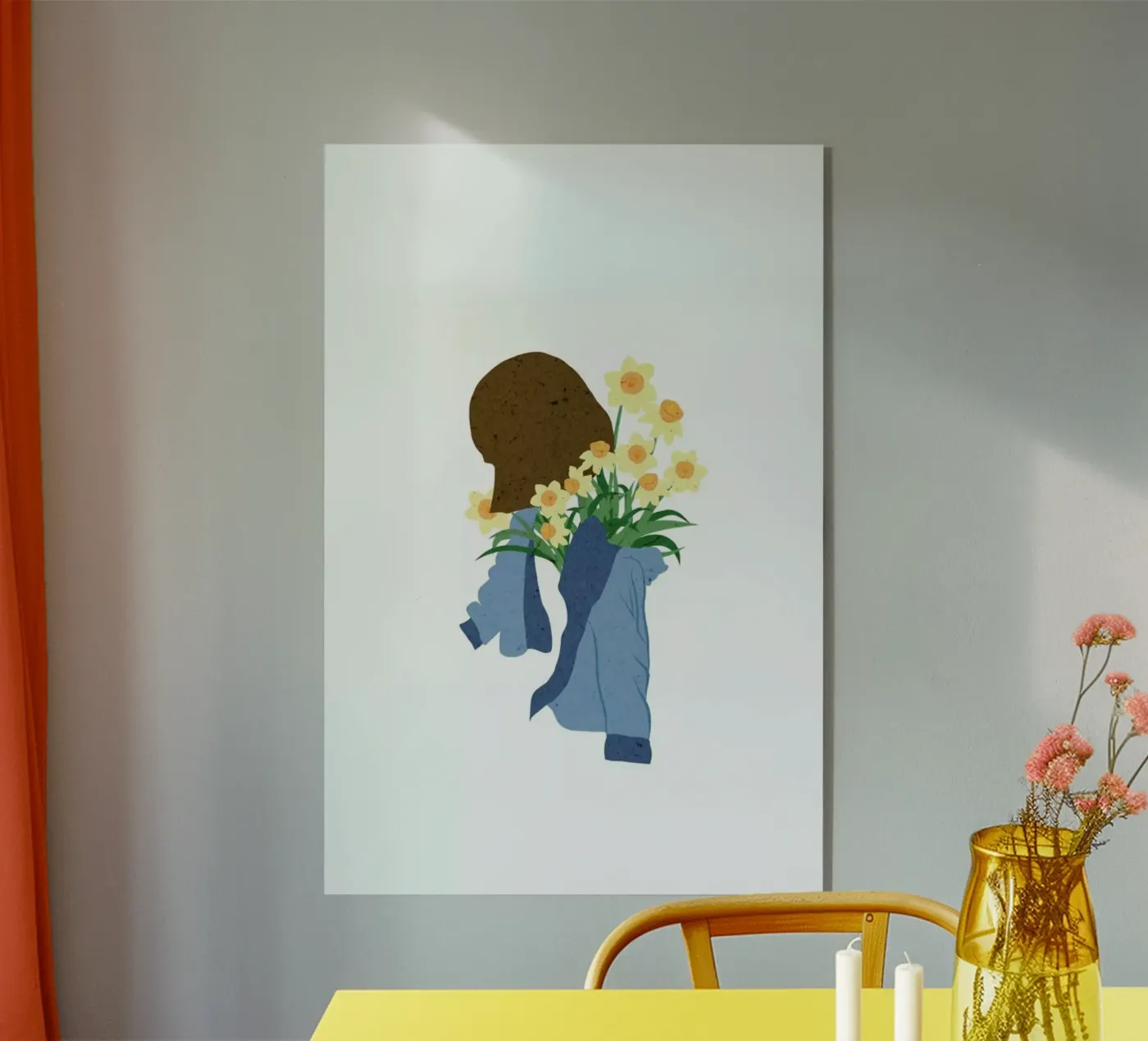 Daffodils acryl van Duong Tu Tran