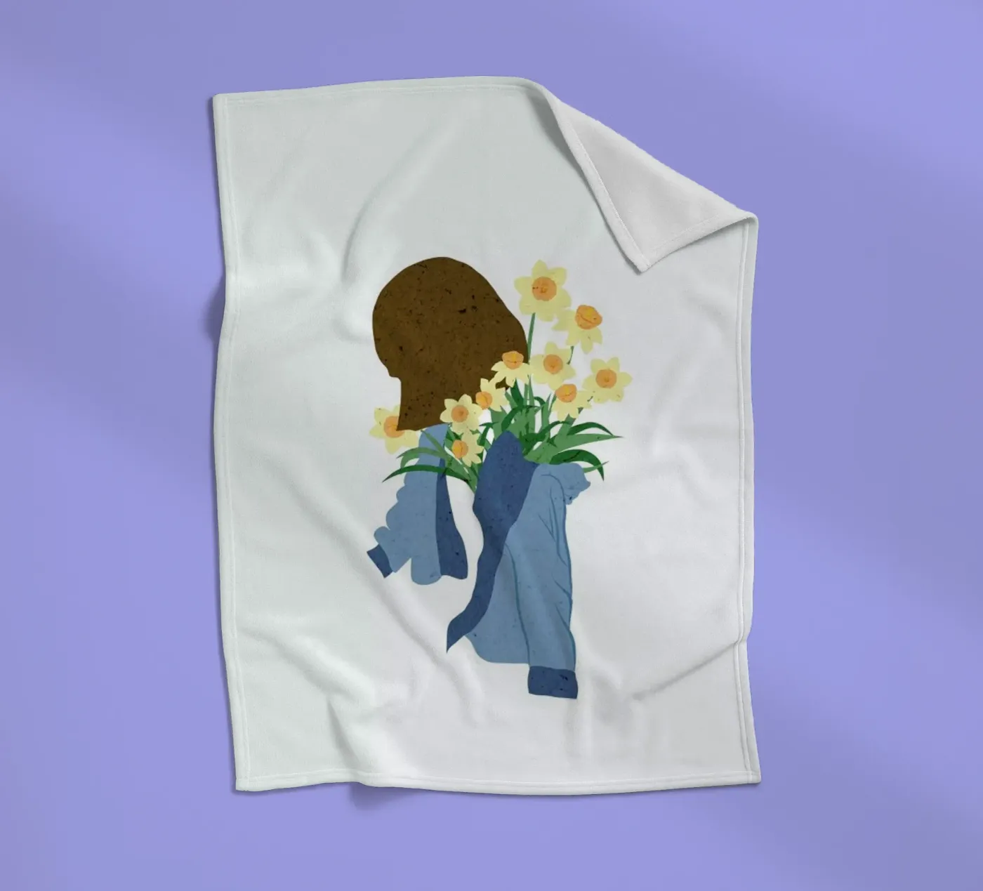 Daffodils fleecedeken van Duong Tu Tran