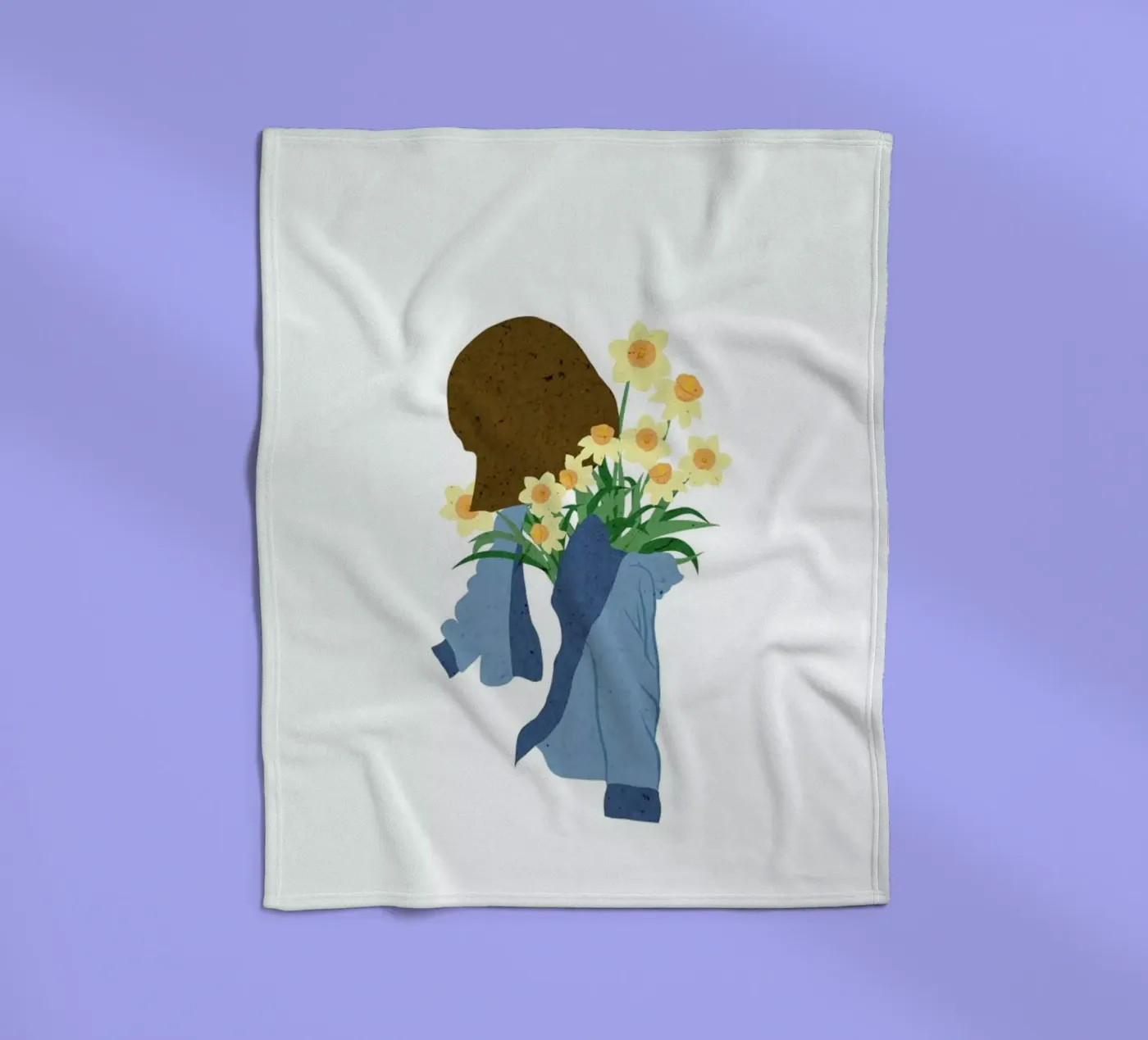 Daffodils fleecedeken van Duong Tu Tran