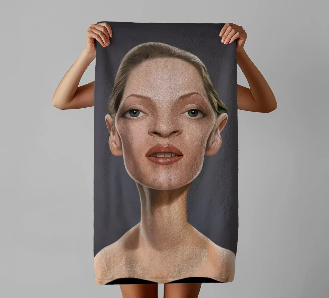 Uma Thurman asciugamano da bagno da Rob Art | Illustration