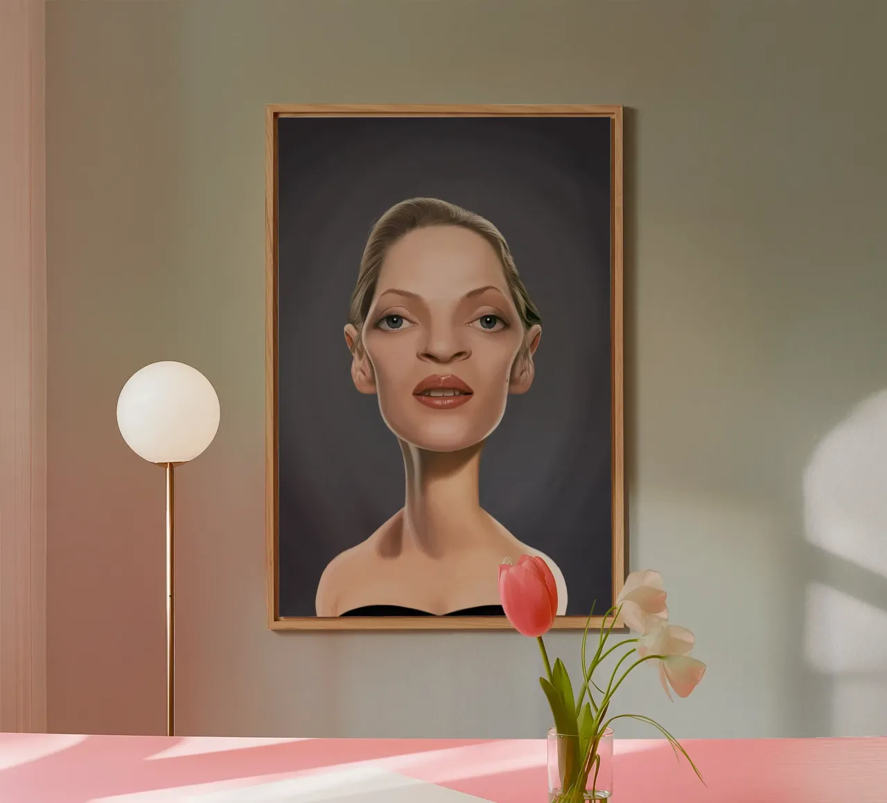 Uma Thurman alluminio dibond da Rob Art | Illustration
