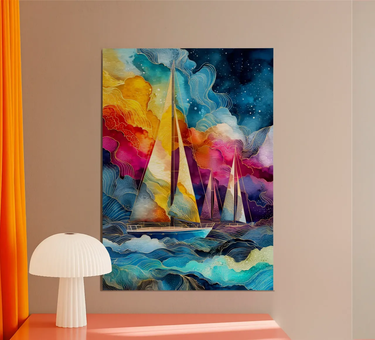 Nautica Boote Kunst Poster von Justyna Jaszke JBJart