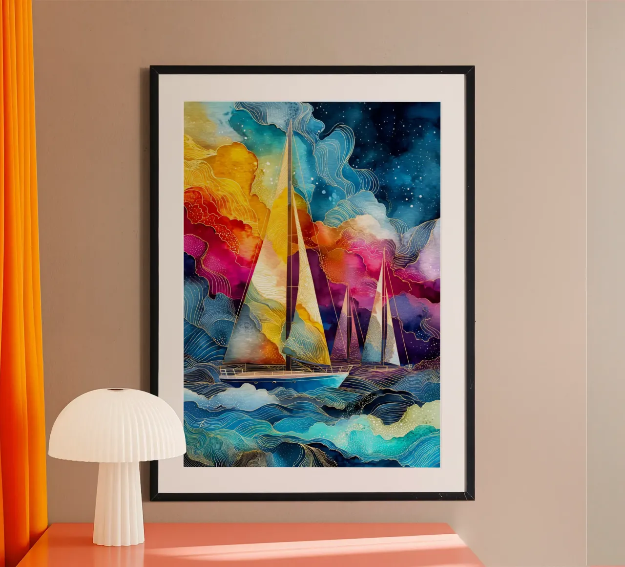 Nautica Boote Kunst Poster von Justyna Jaszke JBJart