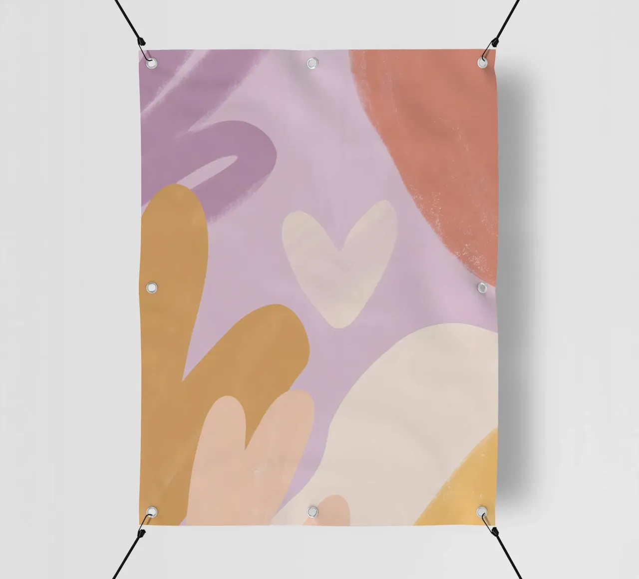 Campi delicati con un cuore telo in pvc da Carinaprint