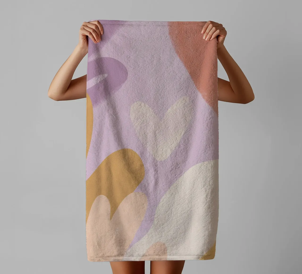 Delicate fields with a heart towel by Carinaprint