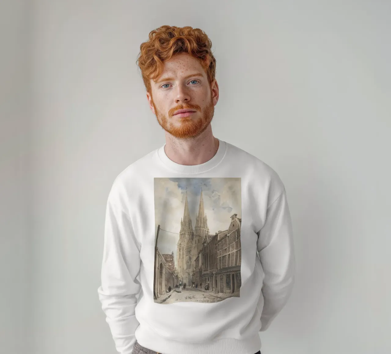 Thomas Boys: Cattedrale gotica francese Street View felpa da ClubArt