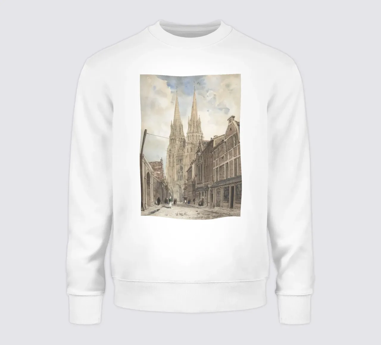 Thomas Boys: Cattedrale gotica francese Street View felpa da ClubArt