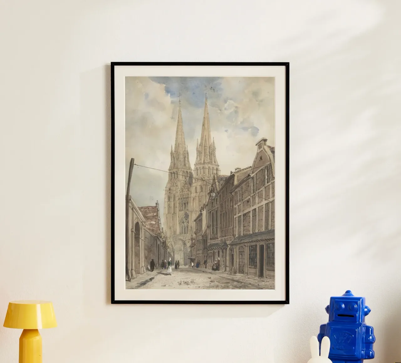 Thomas Boys: Cattedrale gotica francese Street View poster da ClubArt