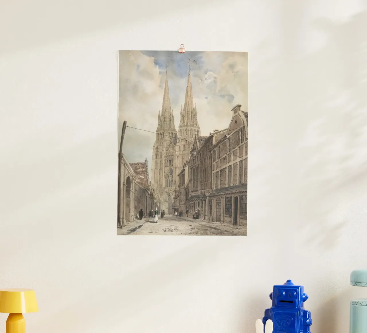 Thomas Boys: Cattedrale gotica francese Street View poster da ClubArt