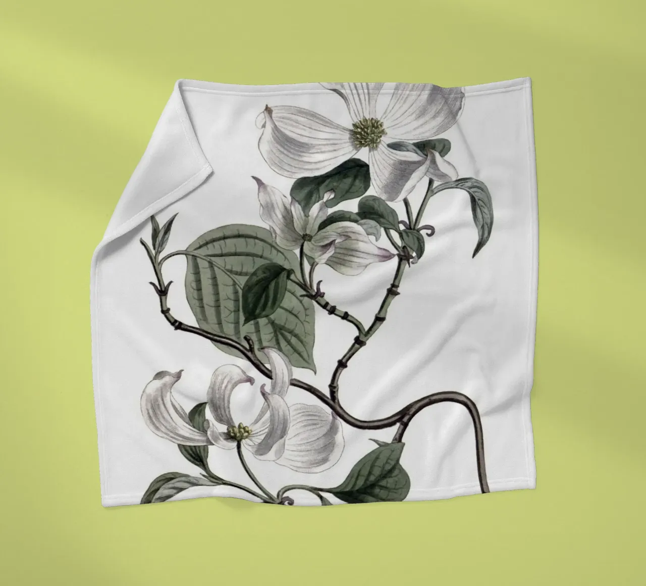 S. Edwards Botanical: Ramo di corniolo in fiore (1801) coperta in pile da ClubArt