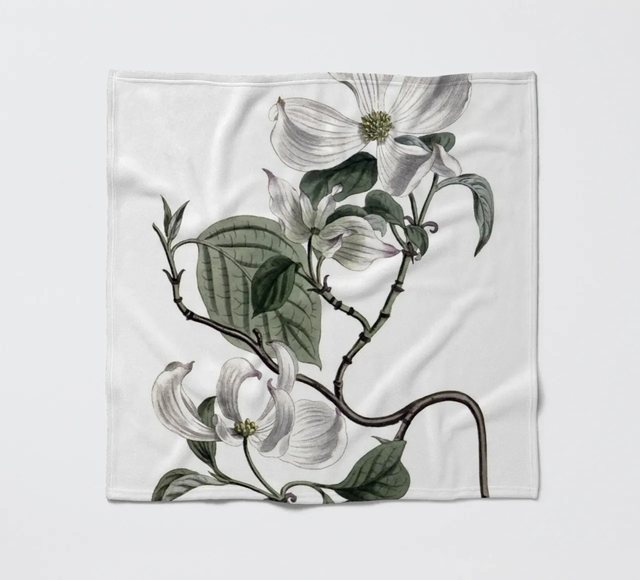 S. Edwards Botanical: Ramo di corniolo in fiore (1801) coperta in pile da ClubArt