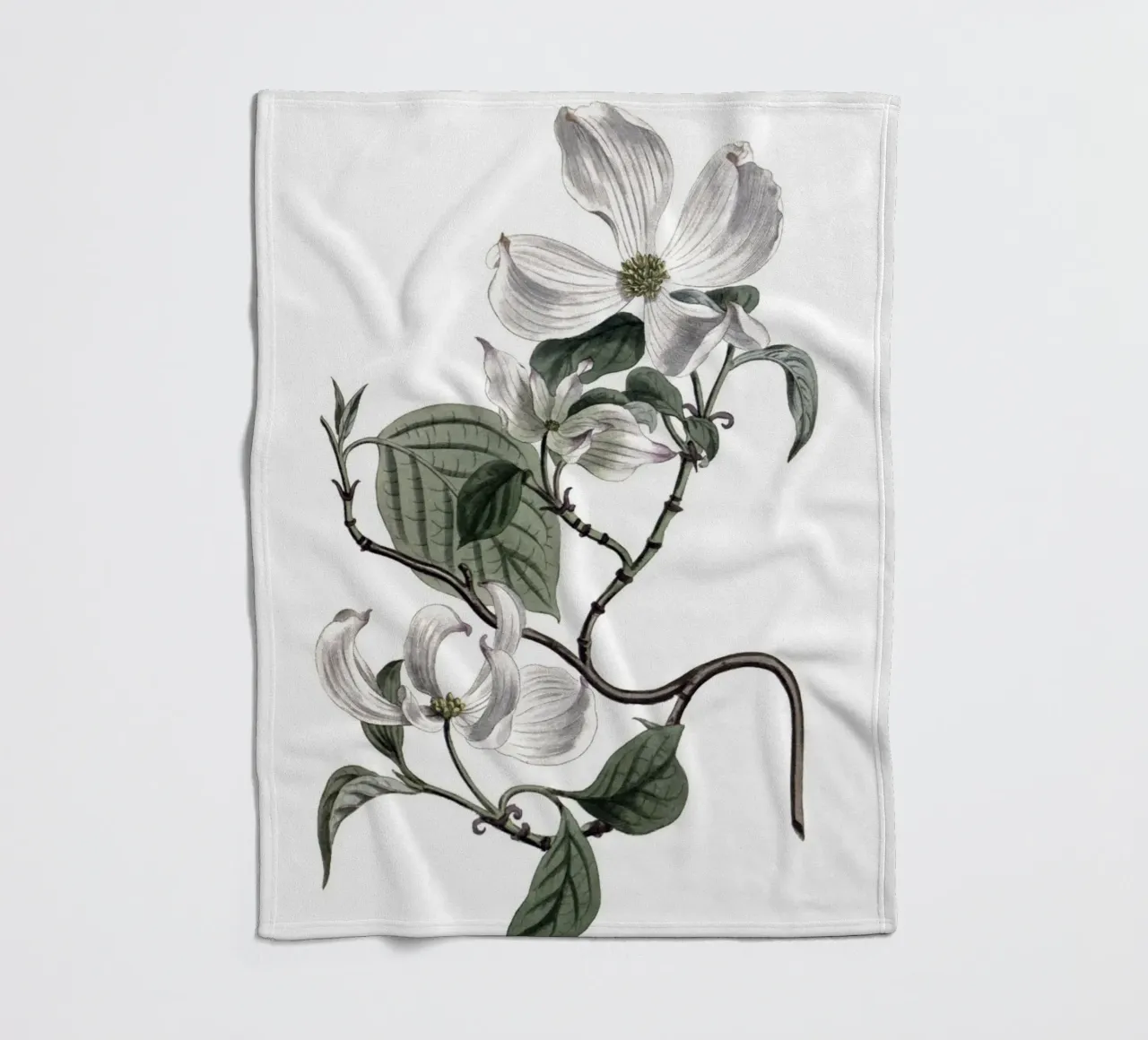 S. Edwards Botanical: Ramo di corniolo in fiore (1801) coperta in pile da ClubArt