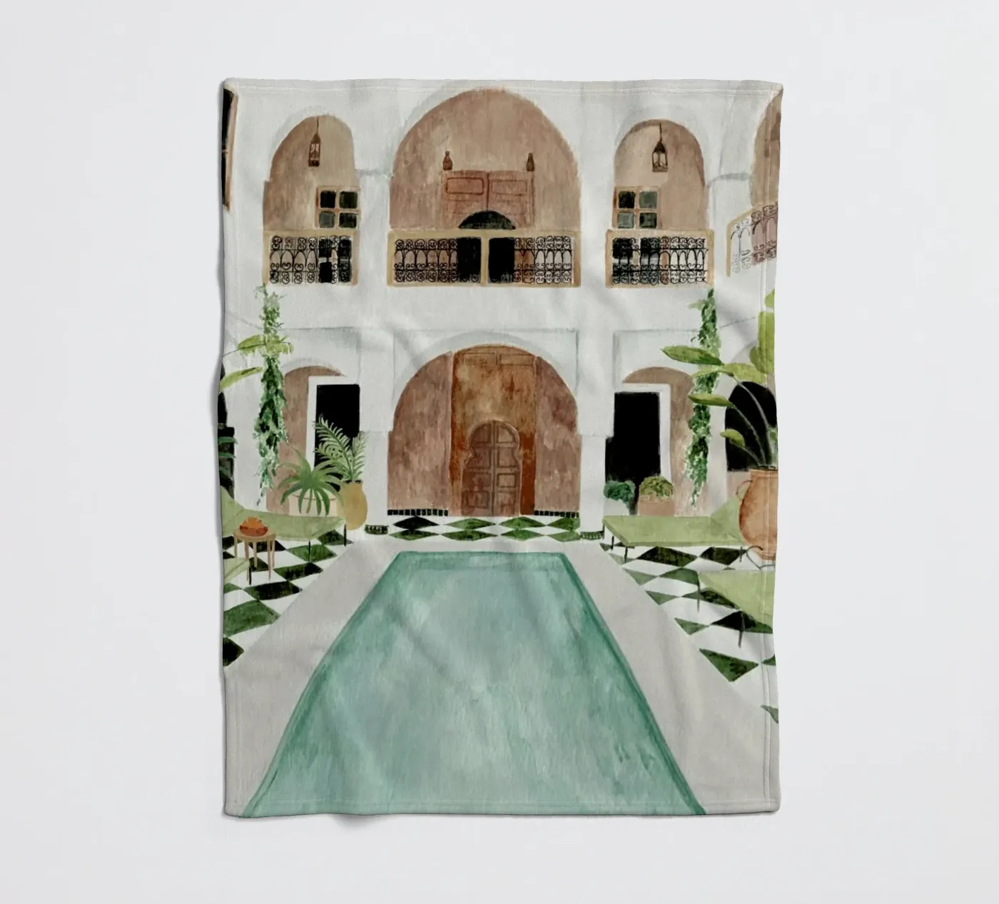 Riad fleece blanket by Isabelle Vandeplassche