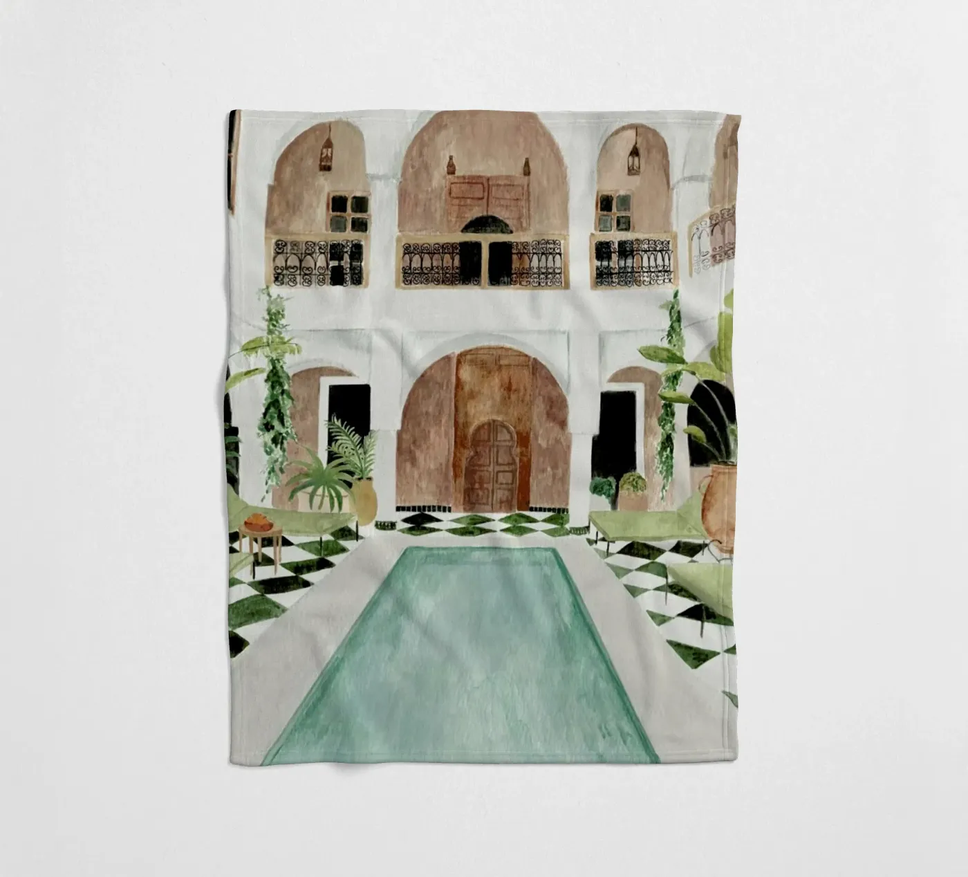 Riad fleece blanket by Isabelle Vandeplassche