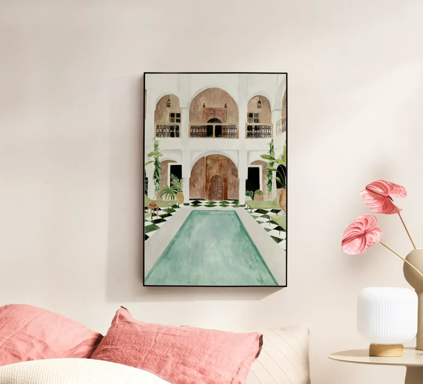 Riad acryl van Isabelle Vandeplassche