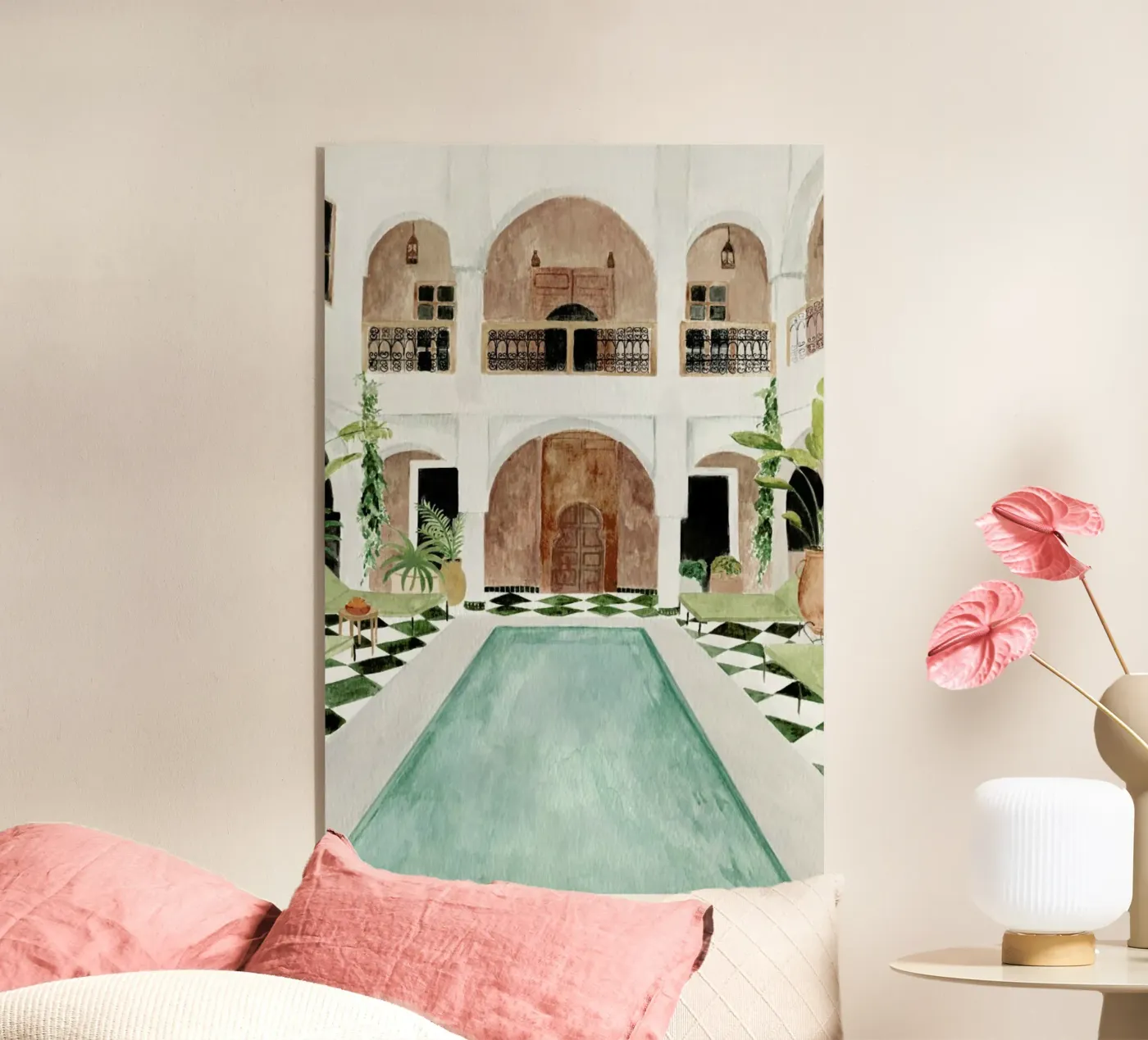 Riad acryl van Isabelle Vandeplassche