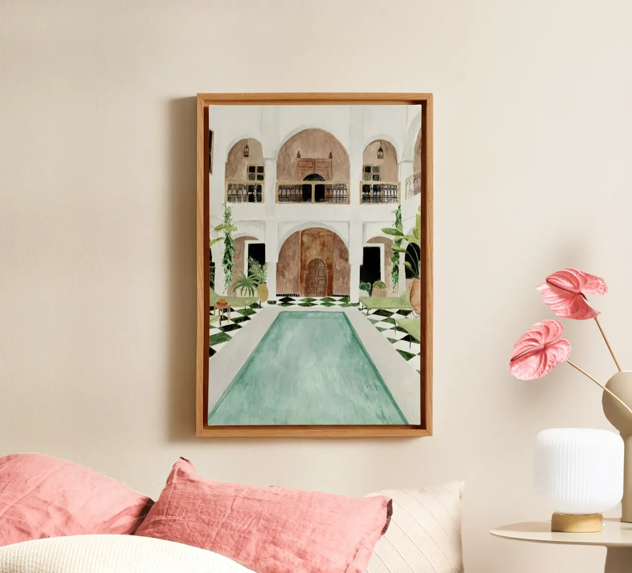 Riad tela con Cornice a cassetta da Isabelle Vandeplassche