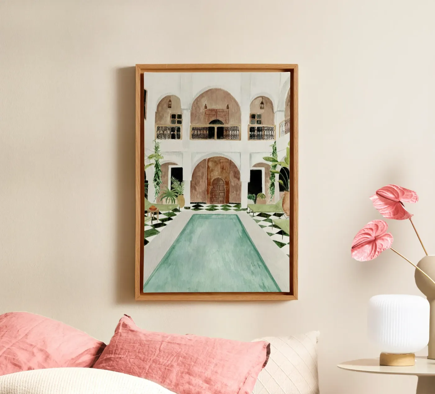 Riad Leinwand von Isabelle Vandeplassche