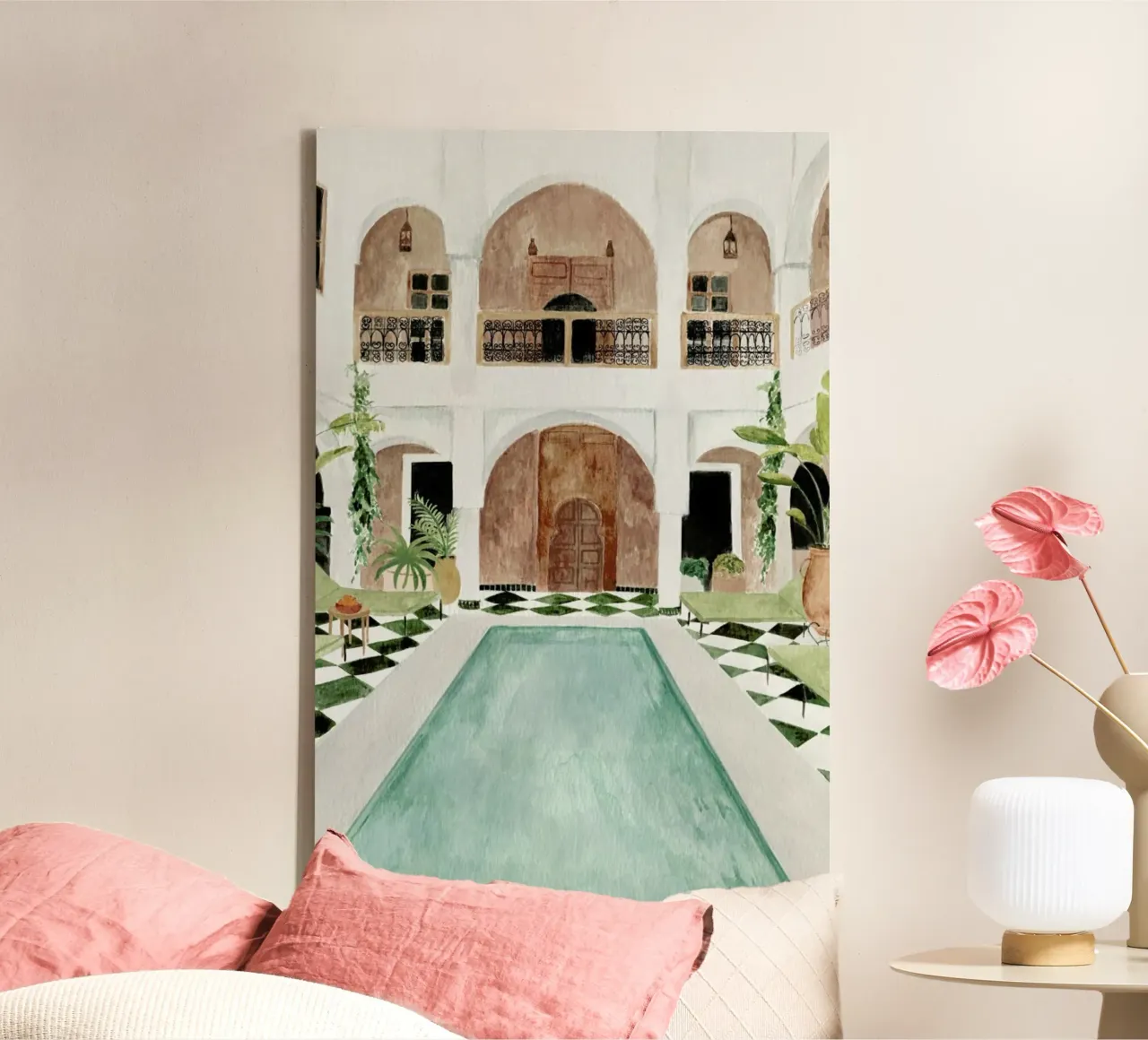 Riad tela con Cornice a cassetta da Isabelle Vandeplassche