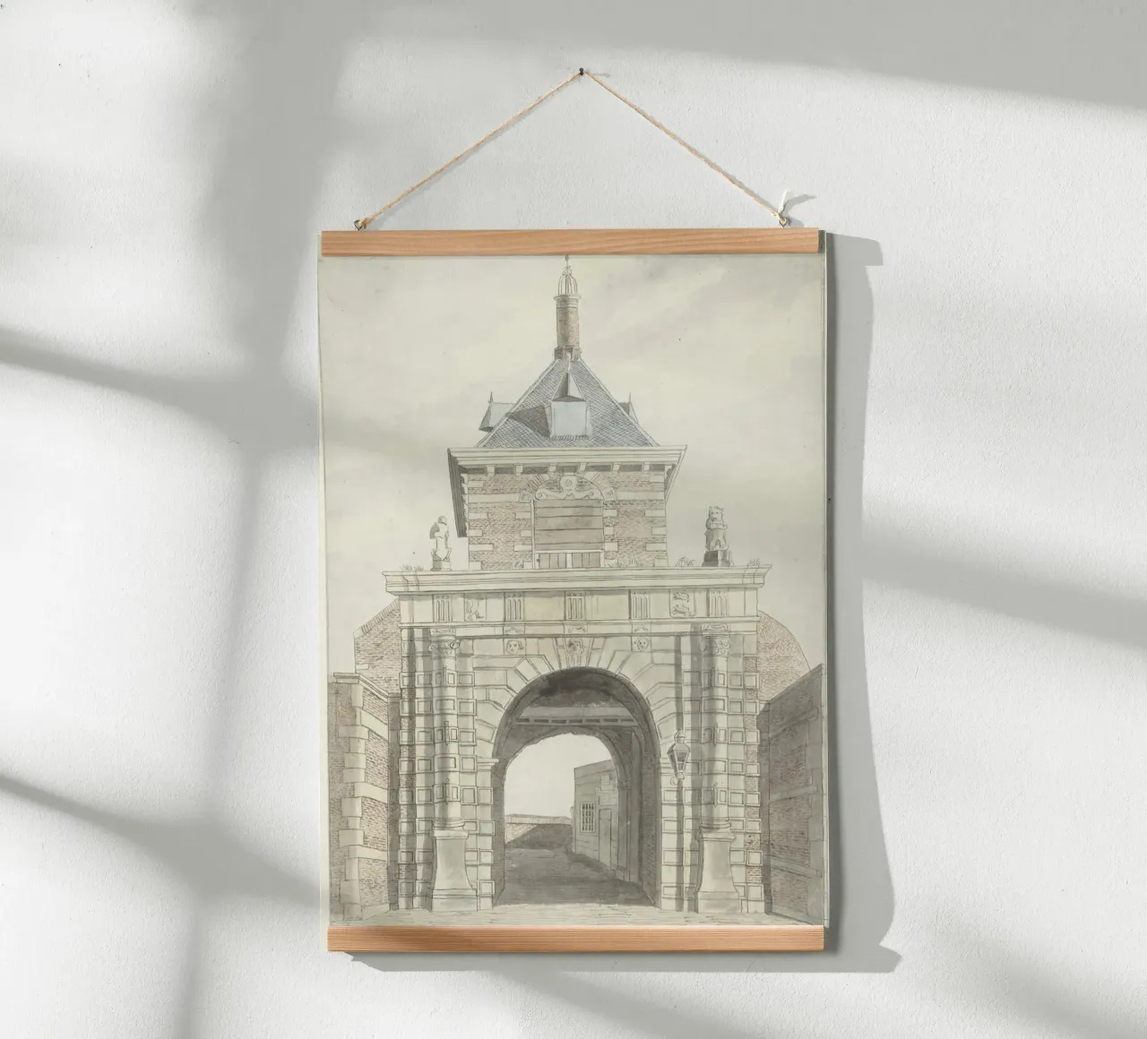 1818 Archway Drawing: Historic Brick & Stone Gateway poster by ClubArt