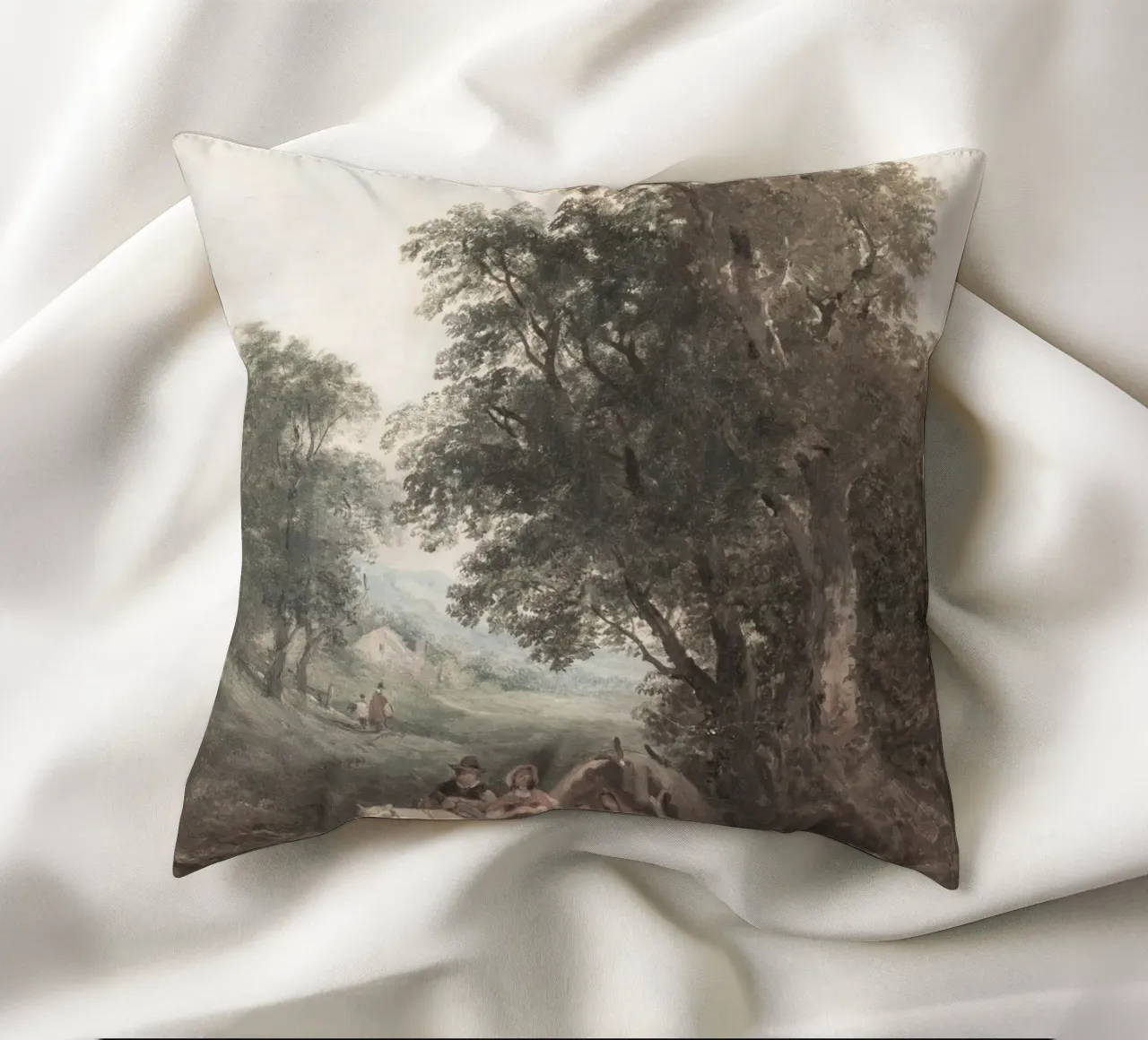 Paesaggio romantico: Traveler's Rest di Forest Edge cuscino da ClubArt