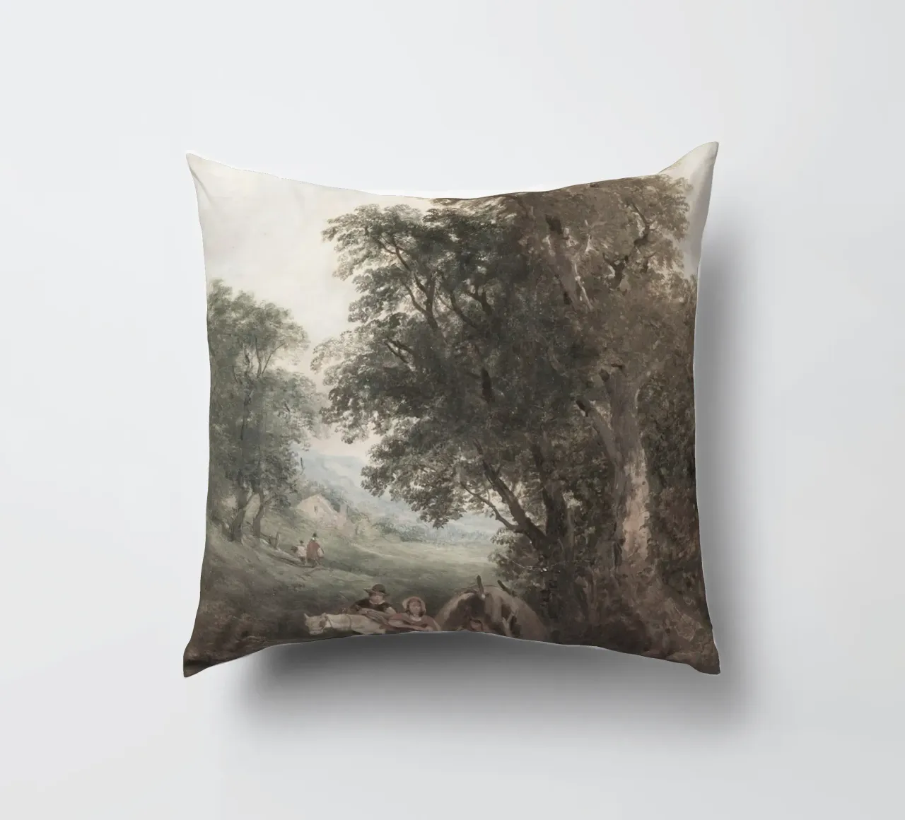 Paesaggio romantico: Traveler's Rest di Forest Edge cuscino da ClubArt
