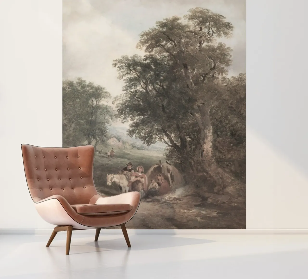 Romanticism Landscape: Traveler's Rest by Forest Edge photo wallpaper by ClubArt