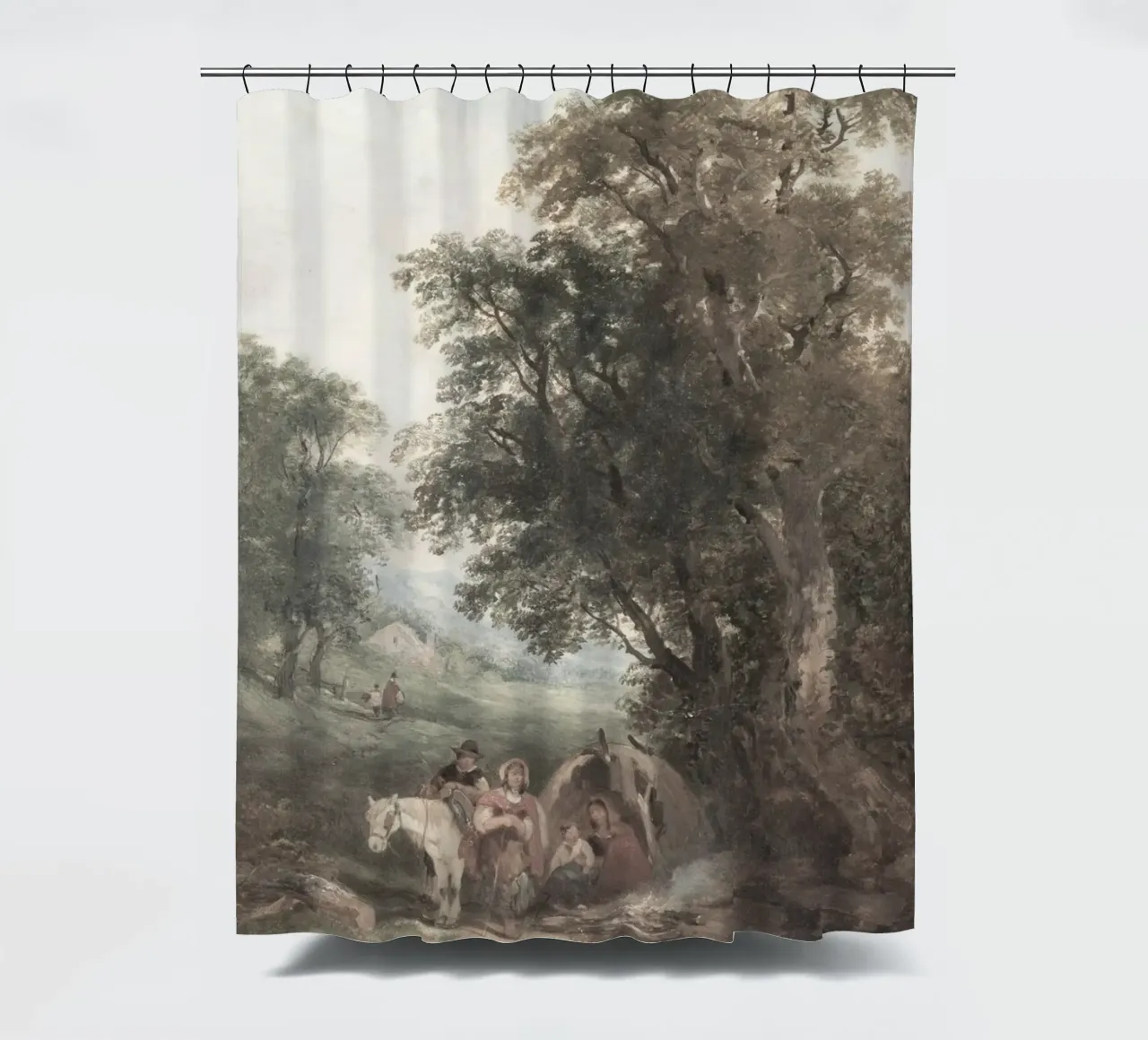 Paesaggio romantico: Traveler's Rest di Forest Edge tenda da doccia da ClubArt