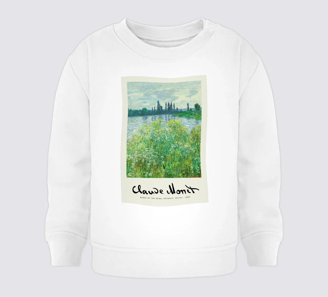 Monet – Signed Banks of the Seine felpa neonato da Vintage by JUNIQE