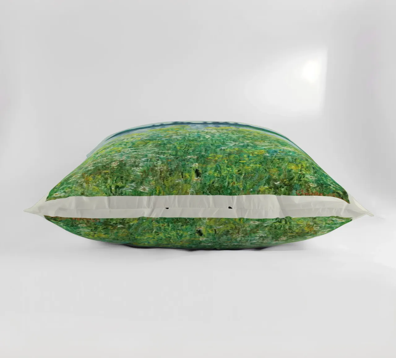 Monet – Signed Banks of the Seine cuscino da Vintage by JUNIQE