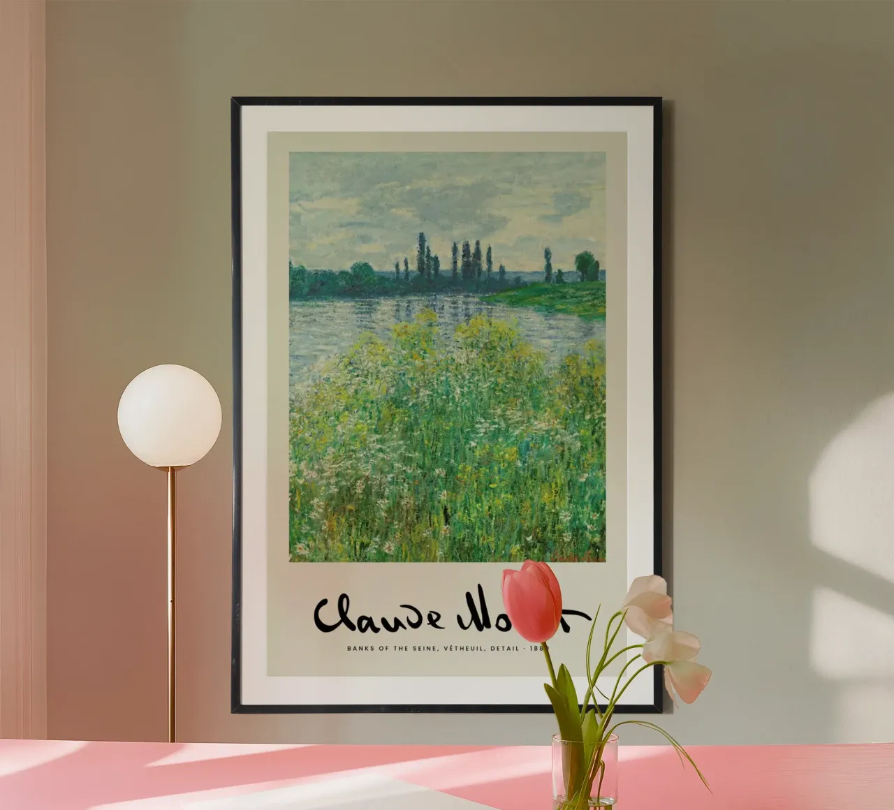 Monet – Signed Banks of the Seine carta hahnemühle da Vintage by JUNIQE