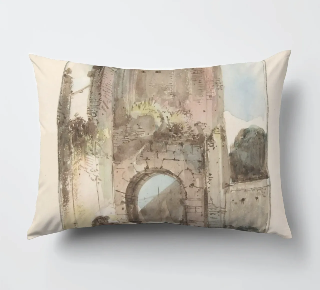 Rovine classiche: Figura seduta di Ancient Archway Art cuscino da ClubArt