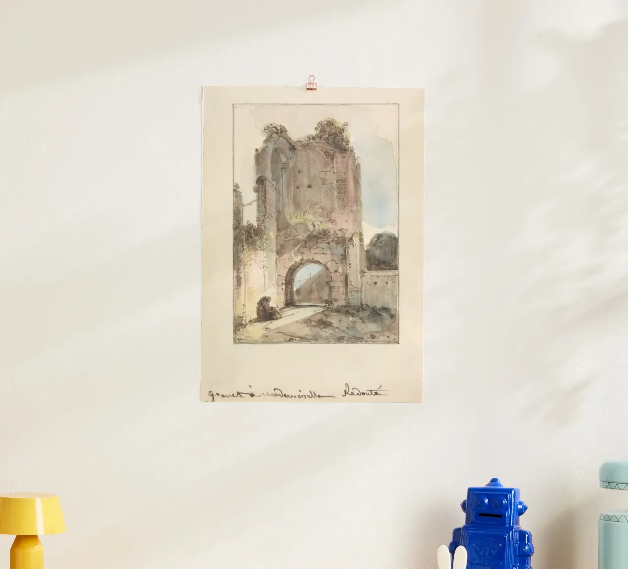 Rovine classiche: Figura seduta di Ancient Archway Art carta hahnemühle da ClubArt