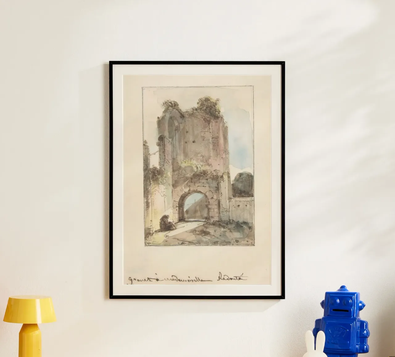 Rovine classiche: Figura seduta di Ancient Archway Art carta hahnemühle da ClubArt