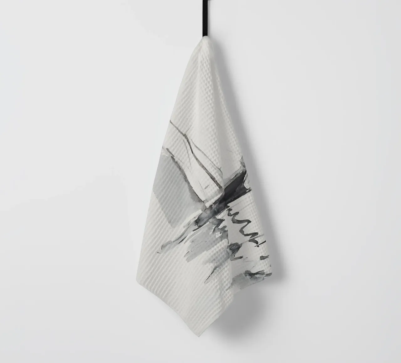 Paysage marin minimaliste : Réflexion monochrome d'un voilier torchon de ClubArt