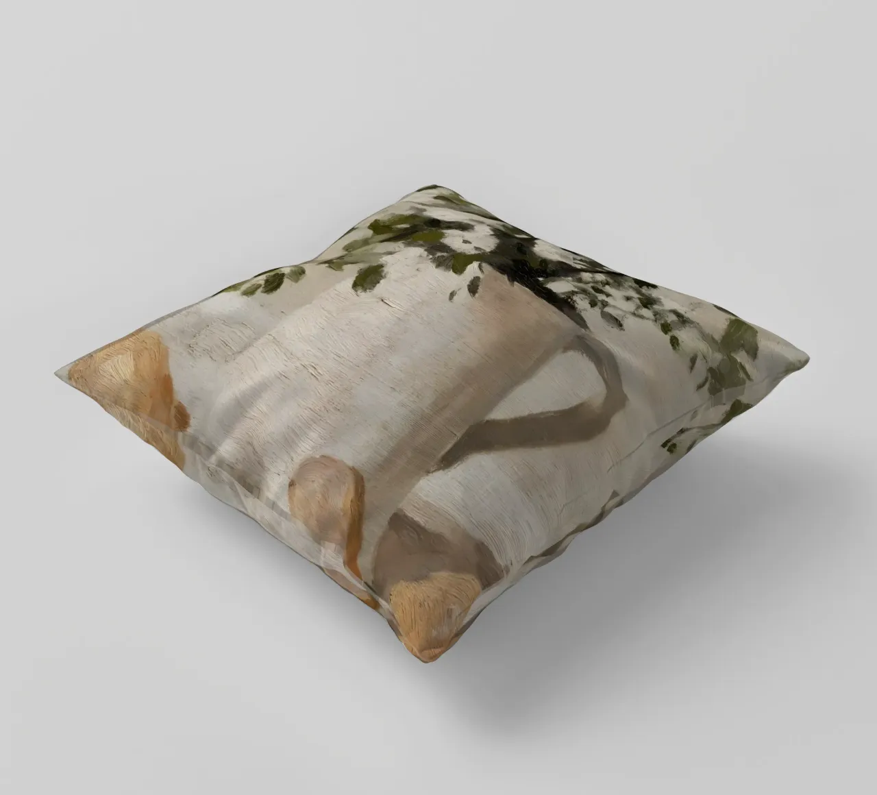 Impressionistic Still Life: White Blossoms & Lemons decorative cushion by ClubArt
