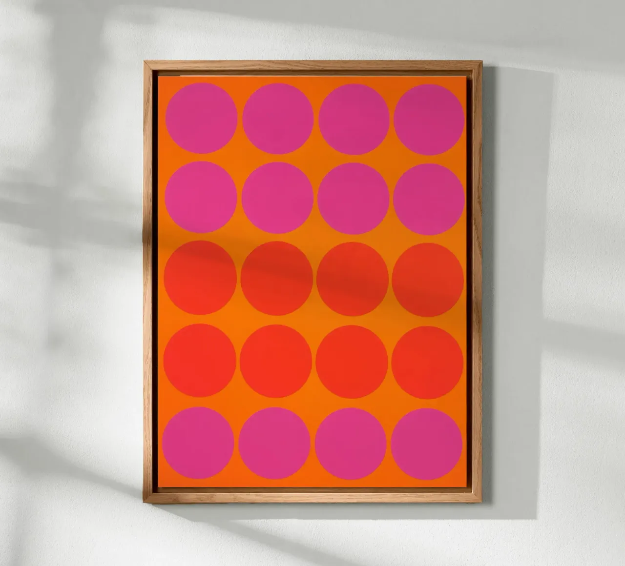 Twelve to Eight | Twenty Op-Art Colour Rush Circles alu-dibond by Autofocus