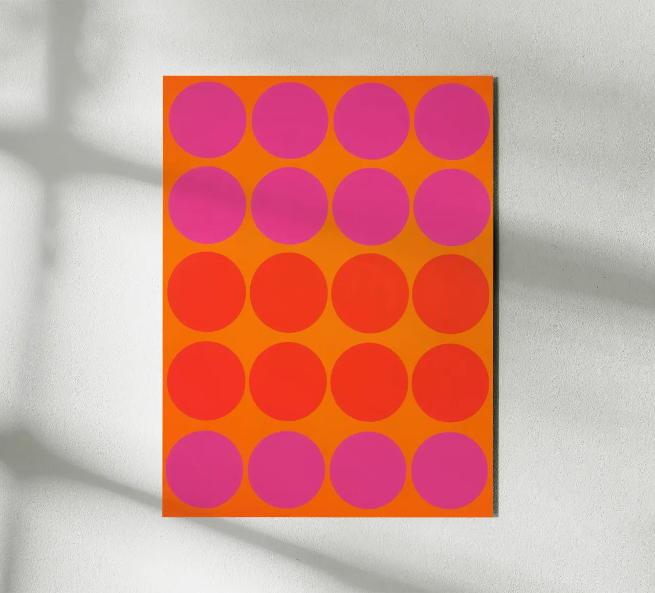 Twelve to Eight | Twenty Op-Art Colour Rush Circles alu-dibond by Autofocus
