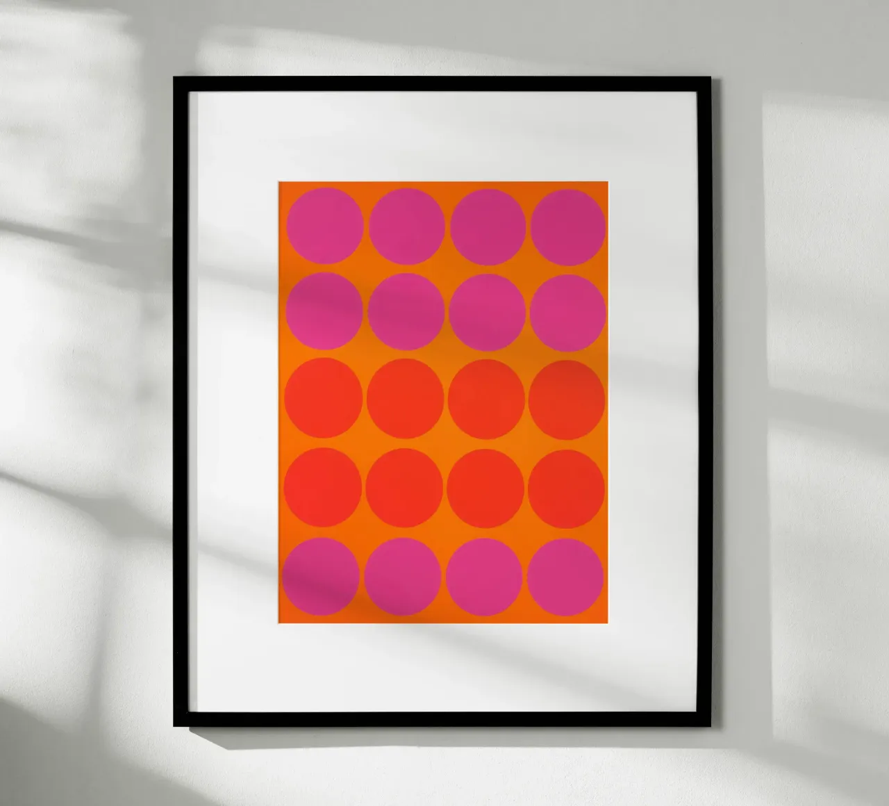 Twelve to Eight | Twenty Op-Art Colour Rush Circles poster by Autofocus