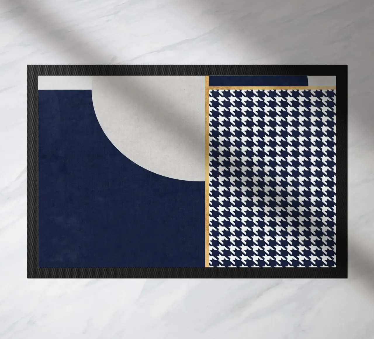 geometric blue art zerbino da vintageshop