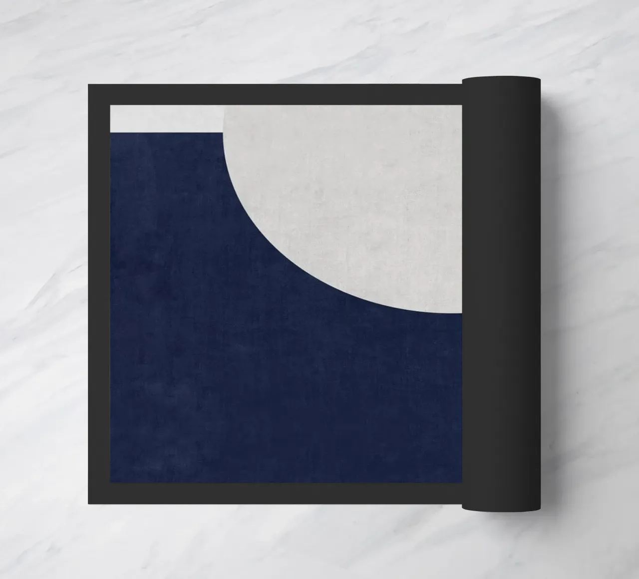 geometric blue art zerbino da vintageshop