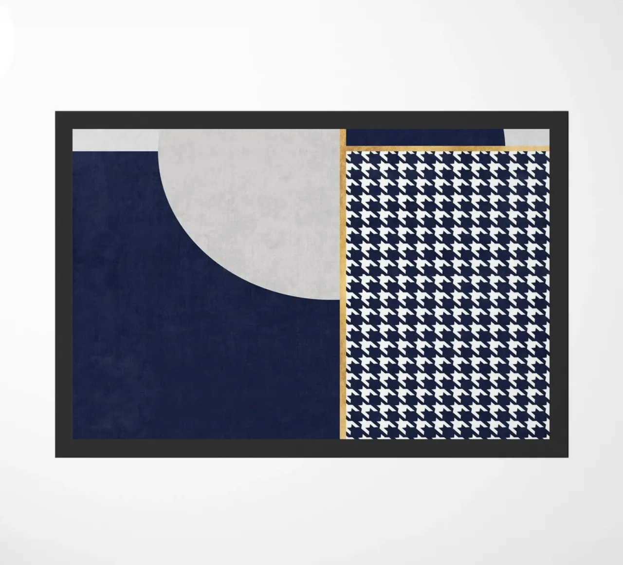 geometric blue art zerbino da vintageshop