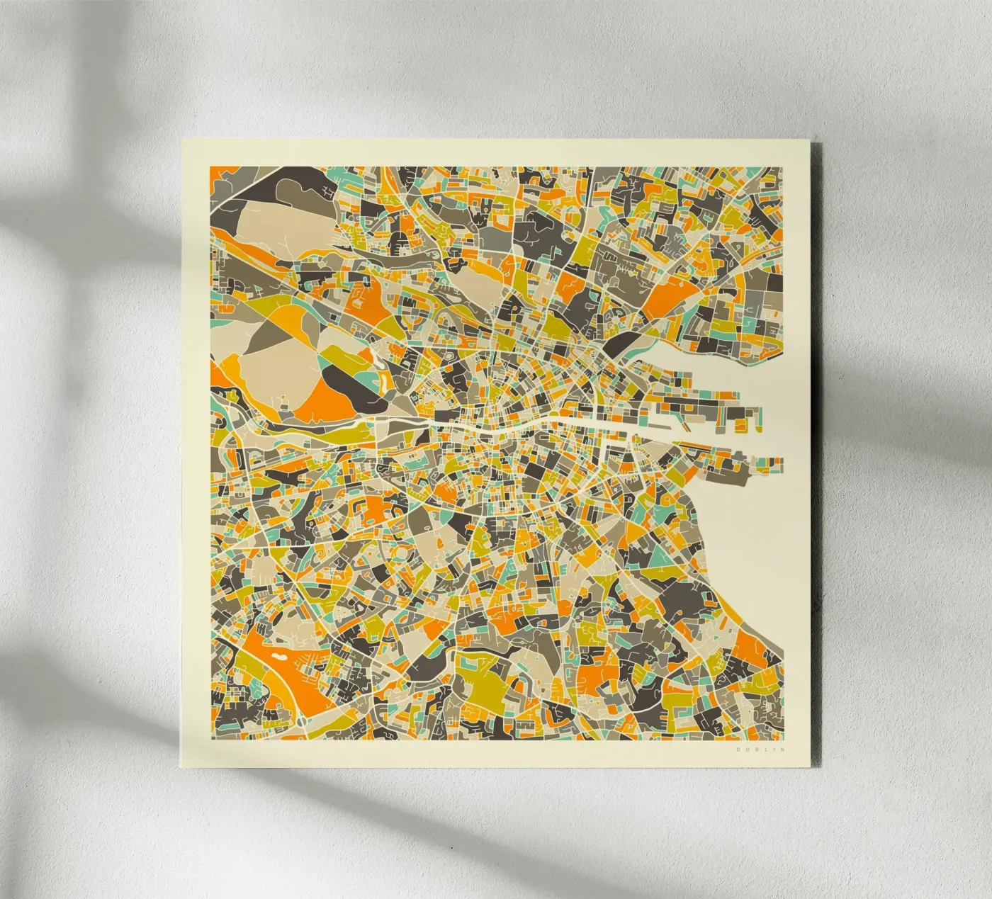 Dublin Map Forex-Platte von Jazzberry Blue