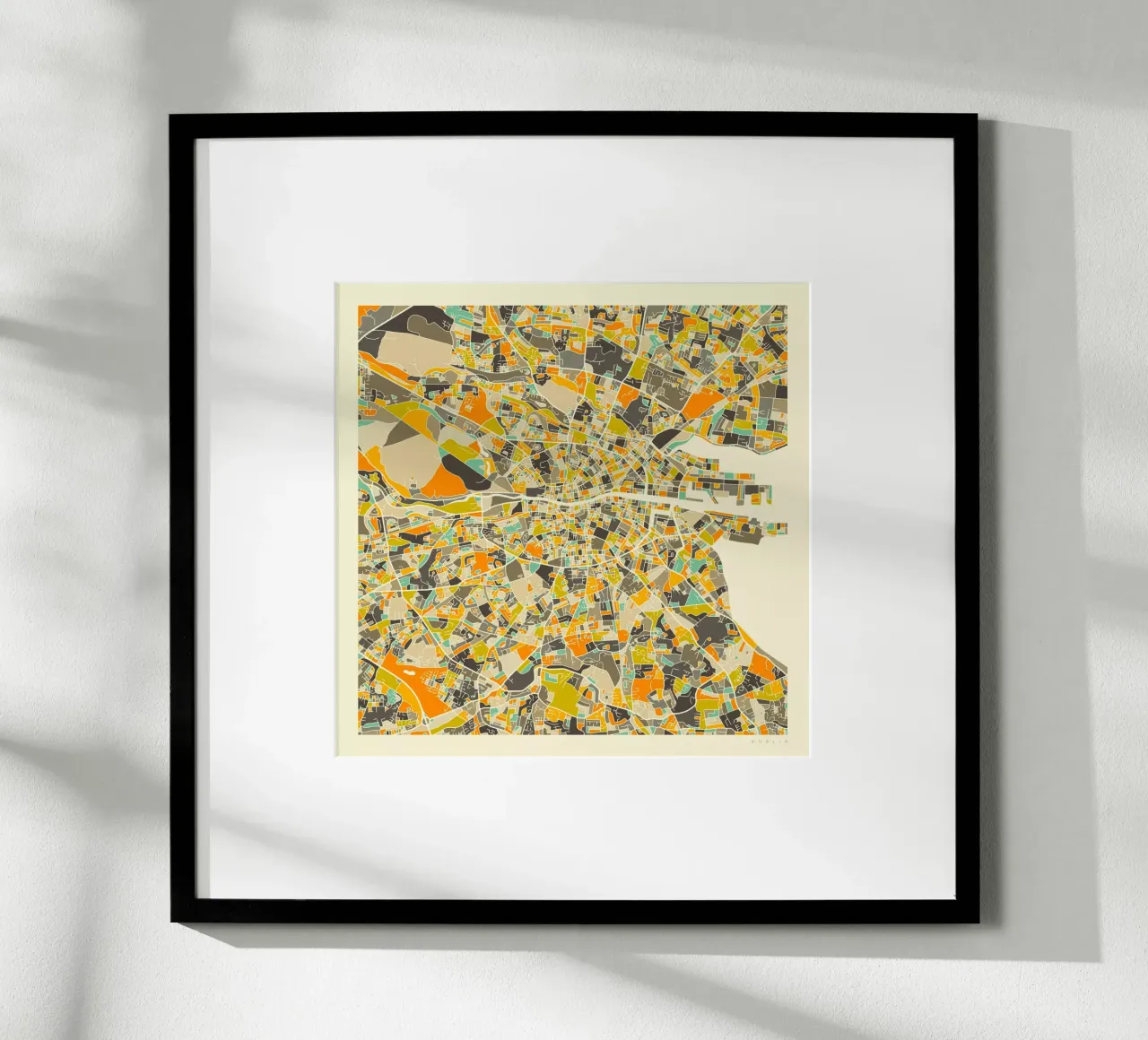 Dublin Map poster da Jazzberry Blue