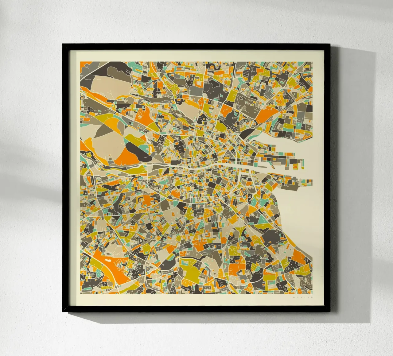 Dublin Map poster da Jazzberry Blue