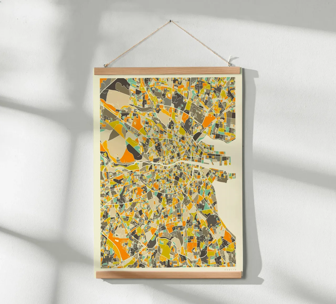 Dublin Map poster da Jazzberry Blue