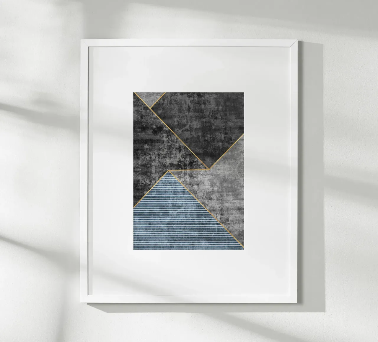 blue and black art geometric lines carta hahnemühle da vintageshop